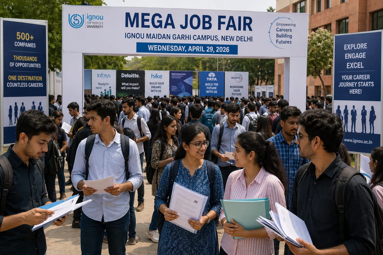 IGNOU Mega Campus Placement Drive at Maidan Garhi on 29th April