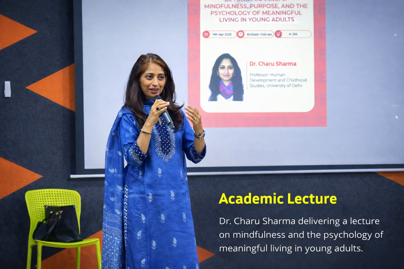 Prof. Charru Urges Young Adults to Seek Meaning Beyond Happiness