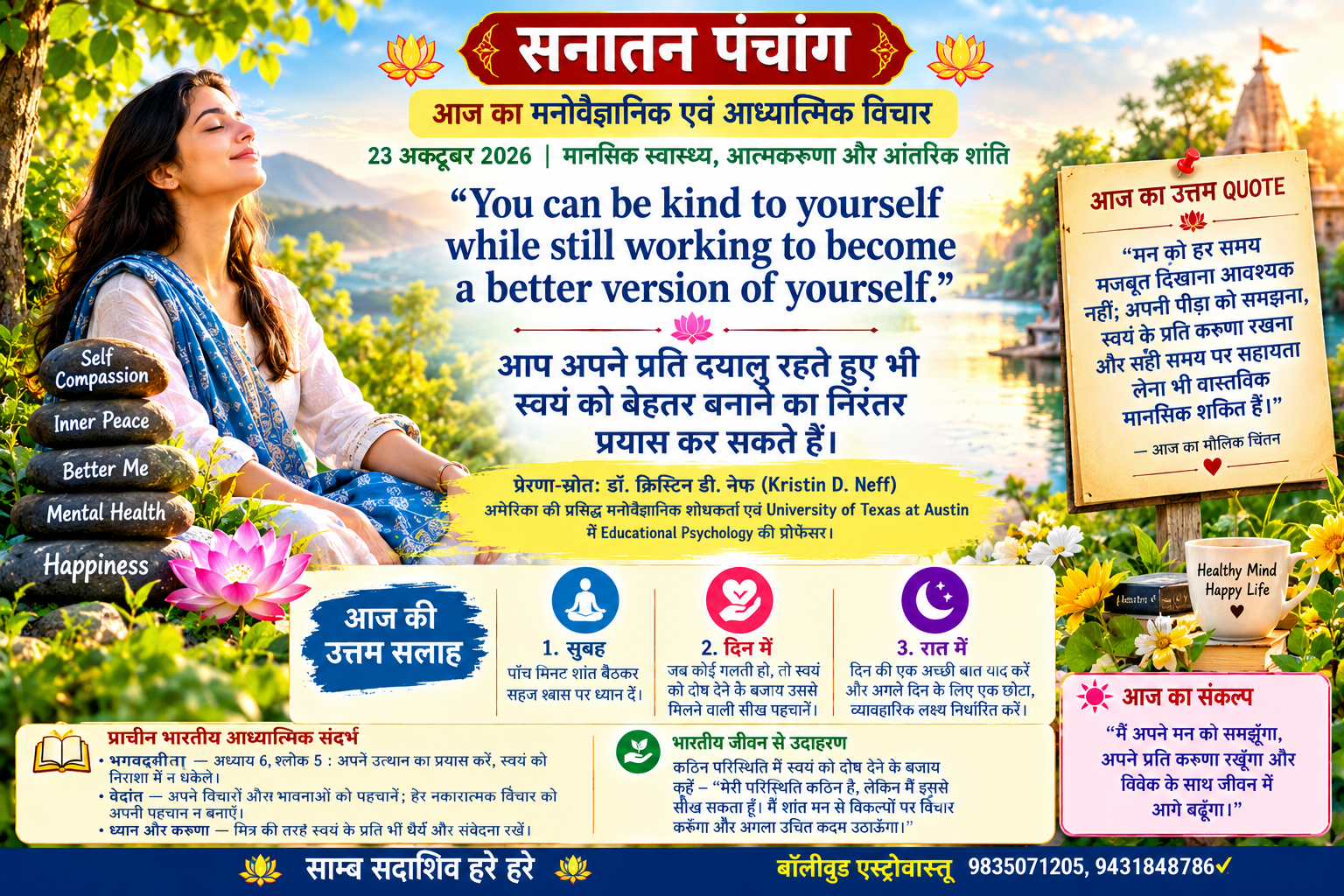 Sanatan Panchang 23102026 Rashifal Samadhan