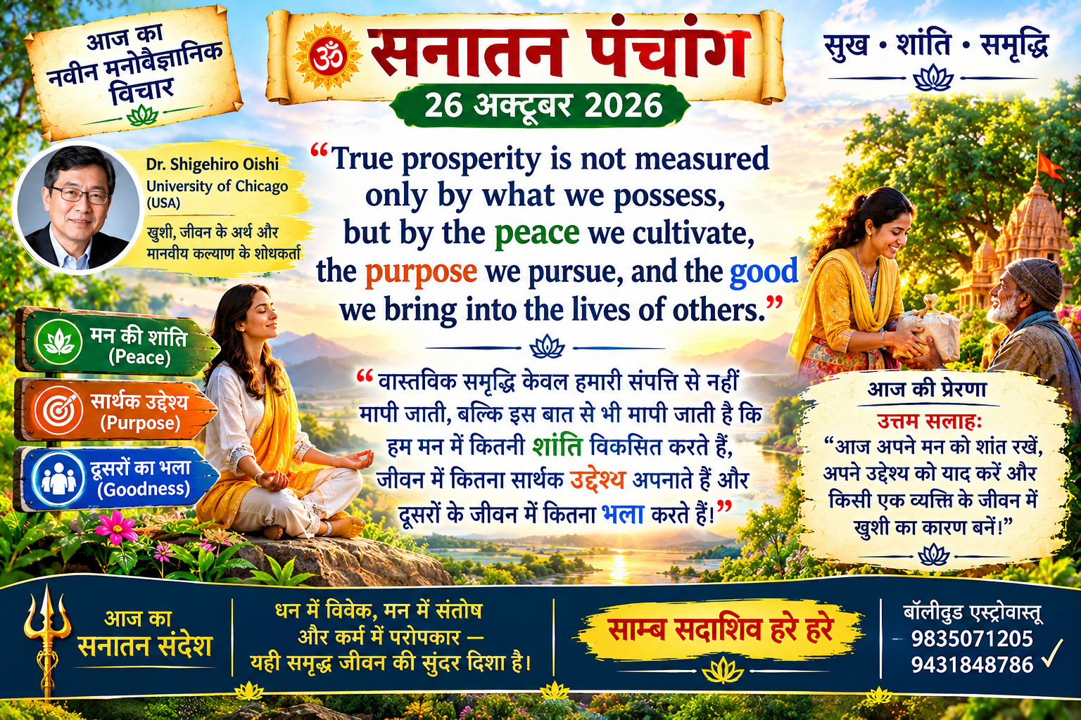 Sanatan Panchang 26102026 Rashifal Samadhan